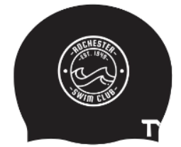 Black TYR Swim Cap Round Logo