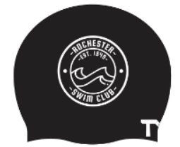 Black TYR Swim Cap NEW LOGO